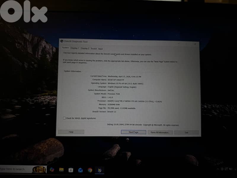 Dell Precision 7530 WorkStation 4