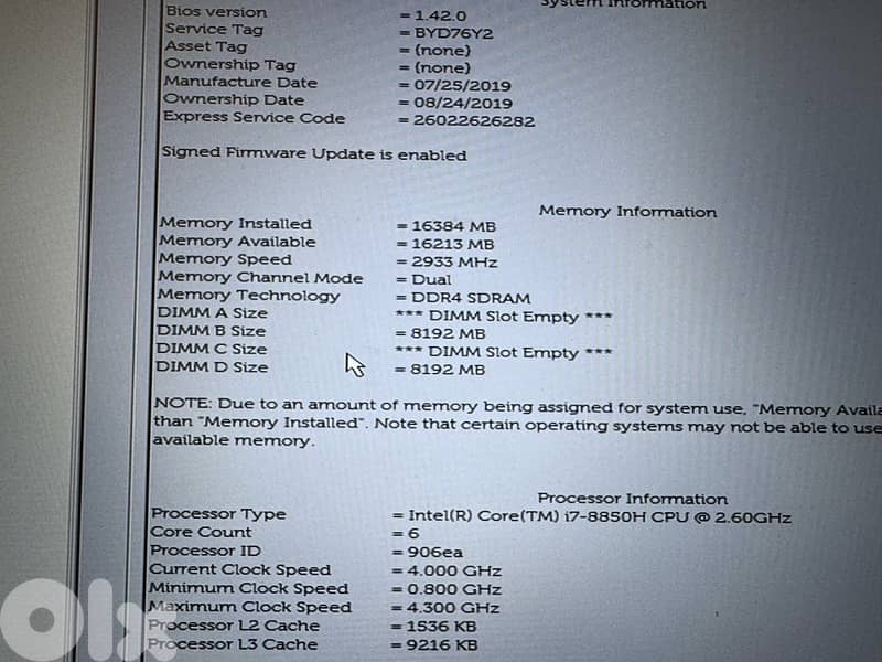 Dell Precision 7530 WorkStation 6
