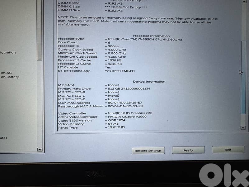 Dell Precision 7530 WorkStation 9