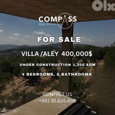 VILLA UNDER CONSTRUCTION FOR SALE IN ALEY