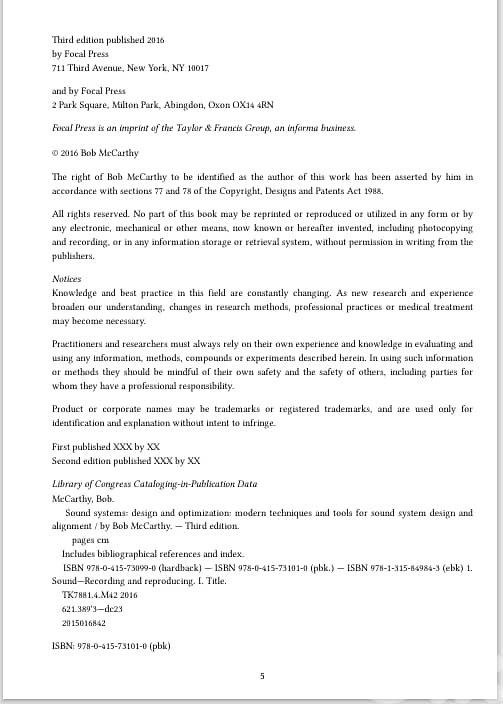 Sound Systems Design and Optimization 3ed Ed By Bob McCarthy (eBook) 4