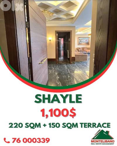 220 sqm Apartment For Rent in Shayle سهيلة with 150 sqm Terrace