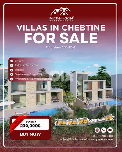 MF1008- Villas for Sale in Chebtine_ فلل للبيع في شبطين