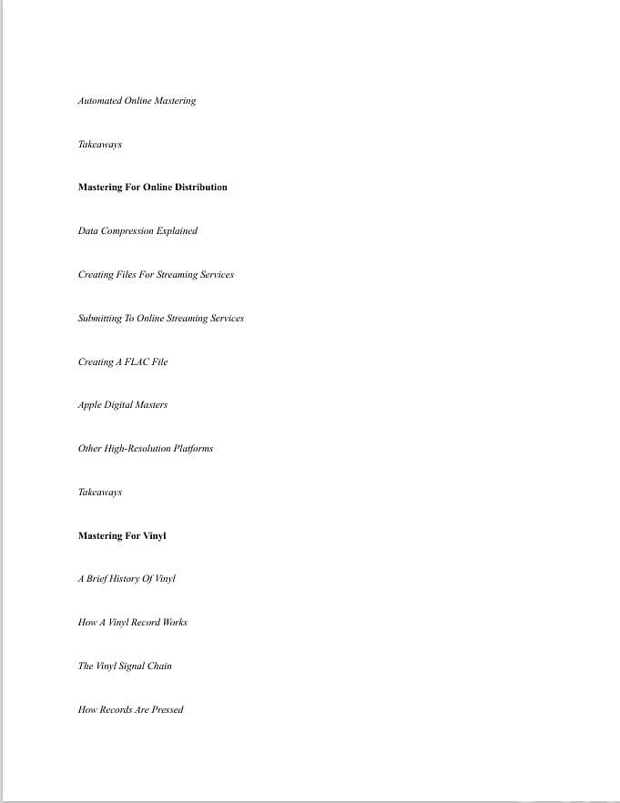 The Mastering Engineer's Handbook 5th Ed by Bobby Owsinski (eBook) 6