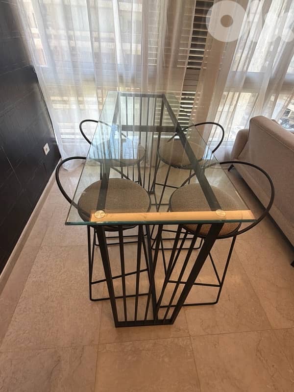 dinner table with 4 high chairs 5