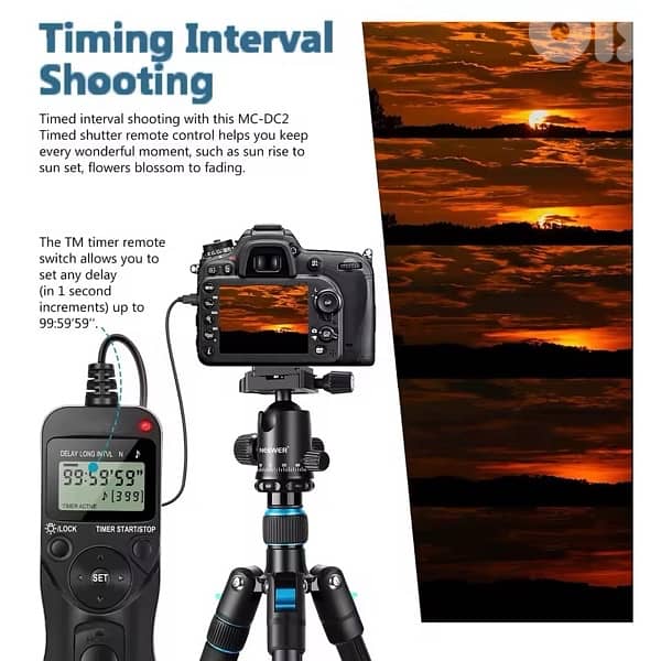 Canon Shoot Timelapse Intervalometer Timer Remote Control 2
