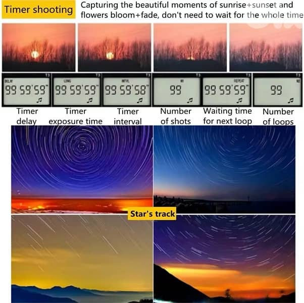 Canon Shoot Timelapse Intervalometer Timer Remote Control 4