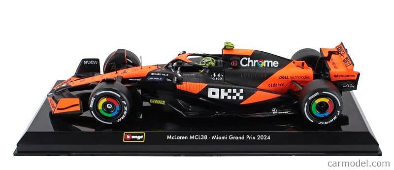 Lando Norris McLaren MCL38 (Miami GP 2024) diecast car model 1;24. 3