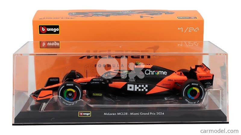 Lando Norris McLaren MCL38 (Miami GP 2024) diecast car model 1;24. 5