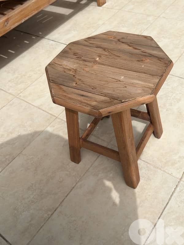 Handmade Wooden Chairs & Table Set – Rustic Style 3