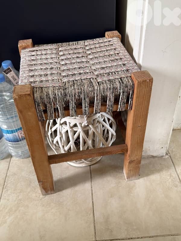 Handmade Wooden Chairs & Table Set – Rustic Style 5