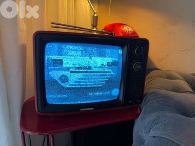 vintage red tv