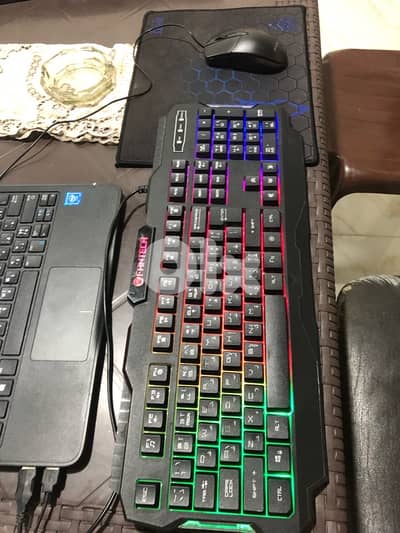 for sale (RGB  gaming keyboard + mouse + mouse pad )