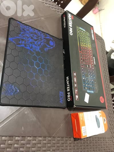 for sale (RGB  gaming keyboard + mouse + mouse pad )