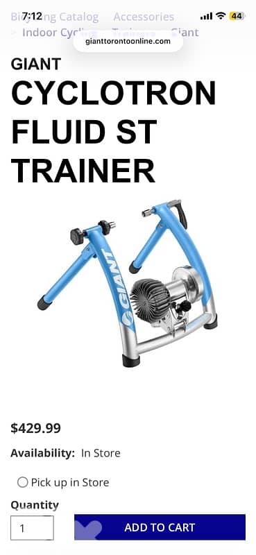 Giant Bicycle Home trainer 1