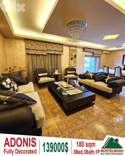 Fully Decorated 180 sqm Apartment For Sale in Adonis أدونيس
