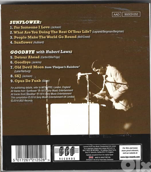 Milt Jackson ( Sunflower / Goodbye  ) 1