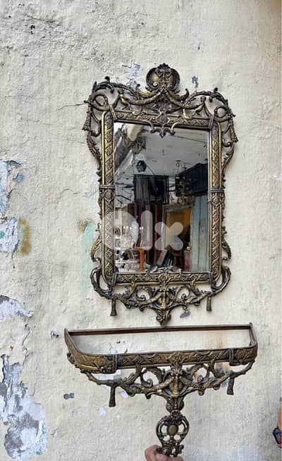 Frensh consol bronze كونسول برونز فرنسي ناعم مع مراي ولا اروع سعر لقطة