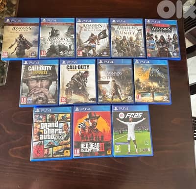 ps4 slim 1T limited edition (ww2) + 2 original controller +12 games