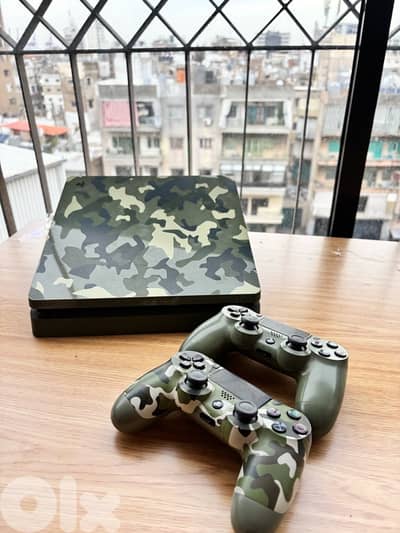 ps4 1T slim limited edition (ww2)+2 original controller+12 games