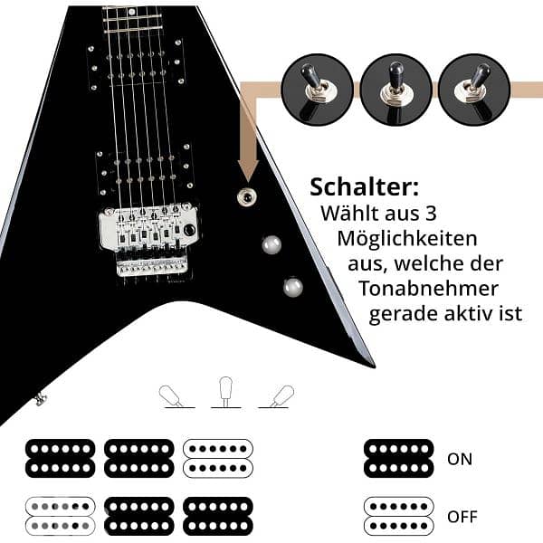 Rocktile Flying V guitar 7
