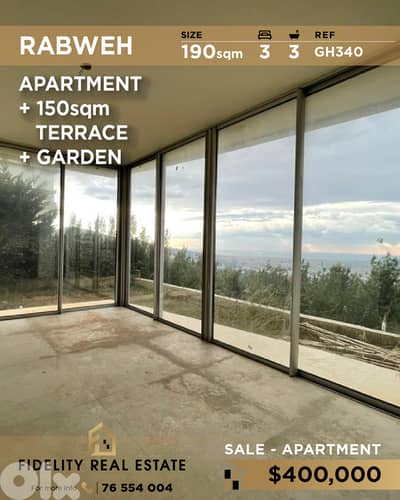 Apartment for sale in Rabweh GH340 شقة للبيع في رابوة