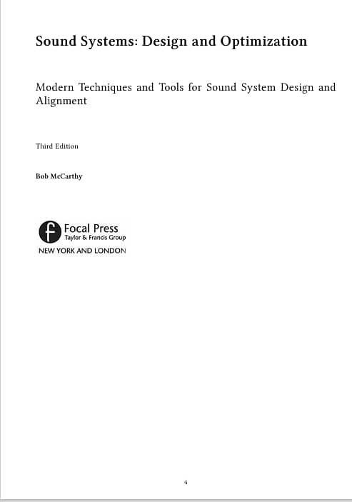 Sound Systems Design & Optimization 3rd Edition eBook By Bob McCarthy 3