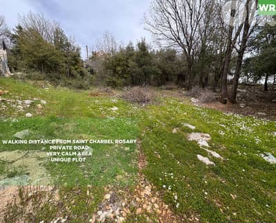 private road ,very calm area , unique plot, Aannaya/عنايا REF#WR135096
