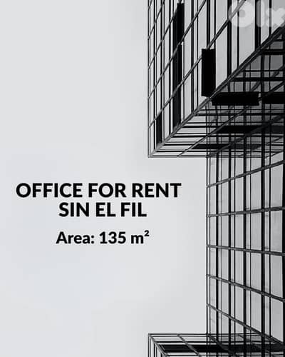 RAO26-5013 Office 135 m² for Rent – Sin El Fil (Prime Location)