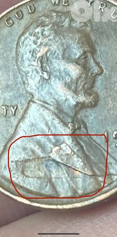 عملة قديمة سنت صك خطأ اصدار ١٩٤٤ في الحرب العالمية الثانية error cent