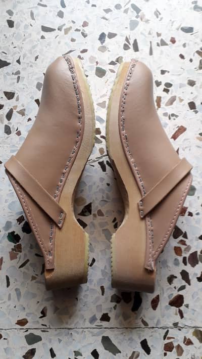 Vintage sweden wooden clogs shoes slipper