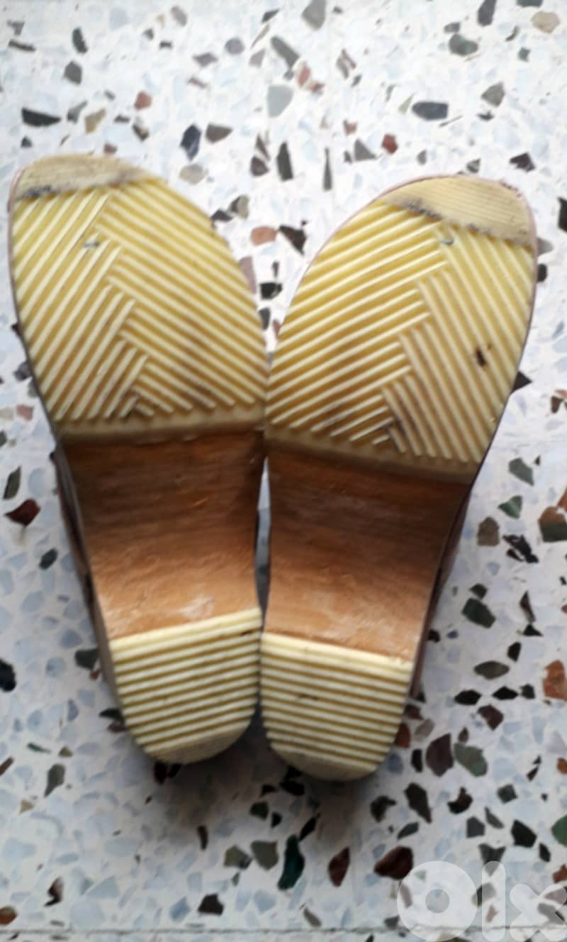 Vintage sweden wooden clogs shoes slipper 1