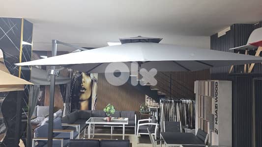 شمسية الومينيوم ٣×٣ مع بلاط فونت  umbrella Aluminium 3m