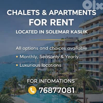 chalets and cabines for rent