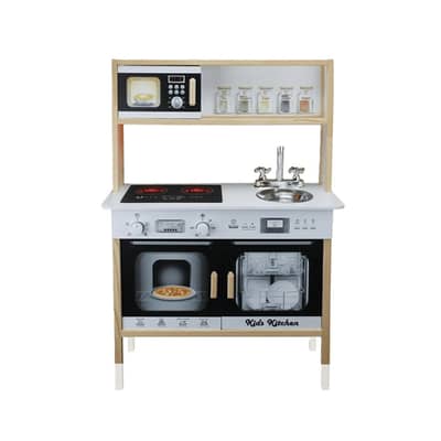 Wooden Kitchen With Led Light For Kids - مطبخ خشبي مع ضوء LED للأطفال