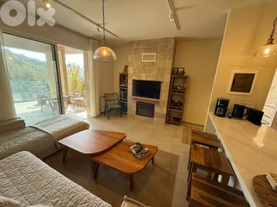 Furnished 1 bedroom Chalet+terrace+mountain view 4sale in Faraya-فاريا