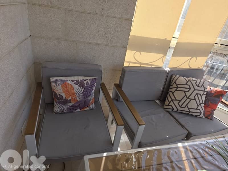 outdoor lounge set / couch with table 2
