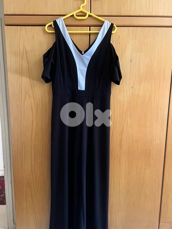XOXO Black & White Artisanal Bloom Jumpsuit 8