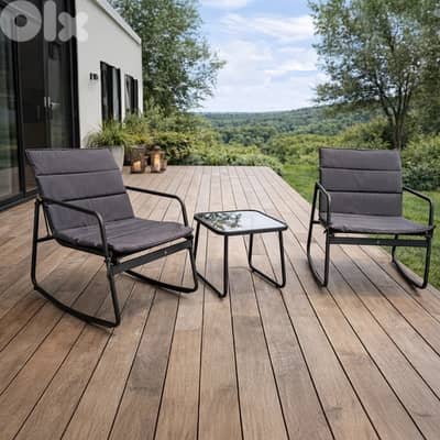 set of 2 rocking chair with table