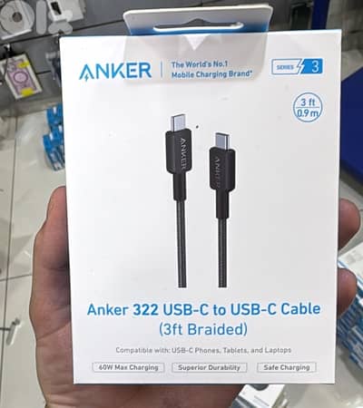 Anker 322 Usb-c To Usb-c Cable Black (Braided)