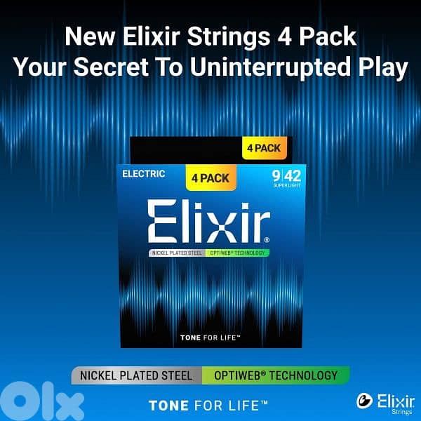 Elixir Guitar Strings - 4 Pack 2