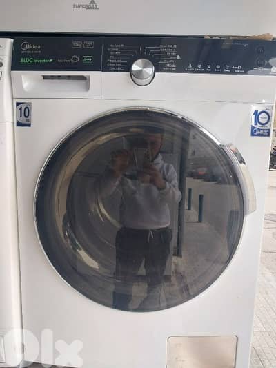 غسالا Midea انفرتر 10 كيلو 1400 برمه حالت الجديد