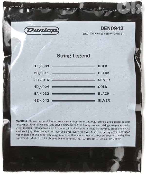 Dunlop Electric Guitar Strings 9-42 1