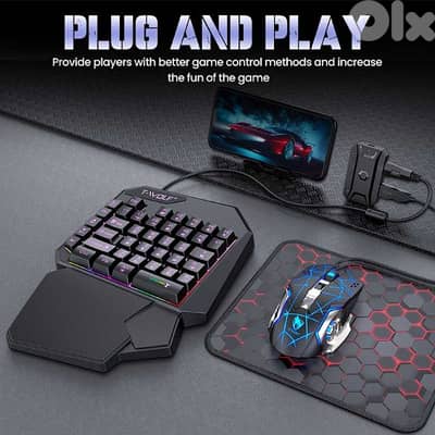 TF950 5 in 1 Gaming Keyboard Mouse Mousepad Wired Keyboard Mouse