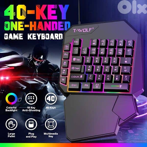 TF950 5 in 1 Gaming Keyboard Mouse Mousepad Wired Keyboard Mouse 3