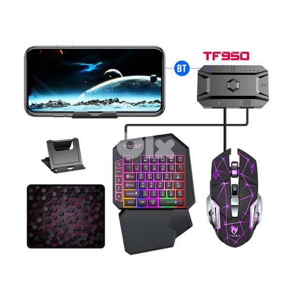 TF950 5 in 1 Gaming Keyboard Mouse Mousepad Wired Keyboard Mouse 4