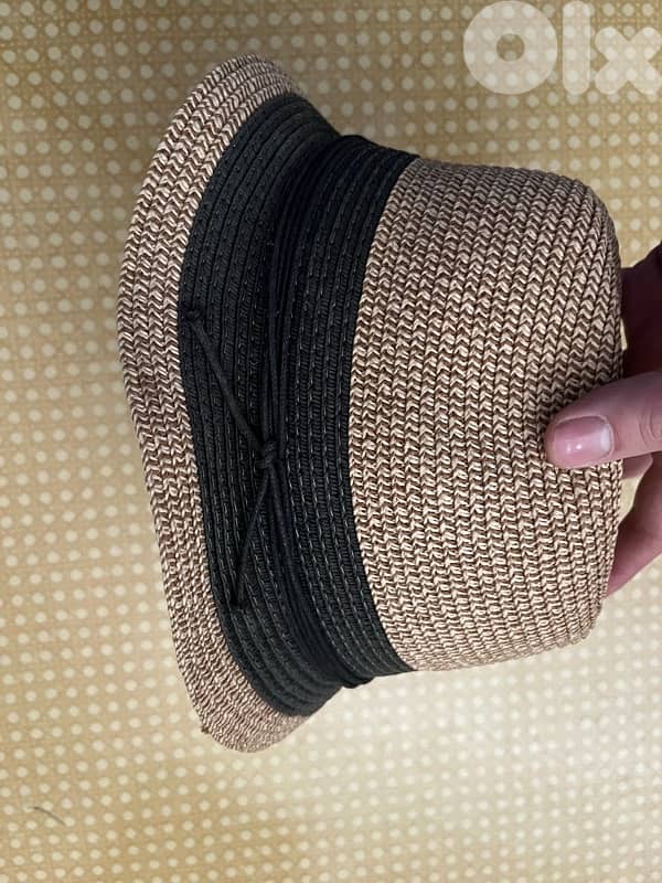 Brown braided fedora woman’s hat 1