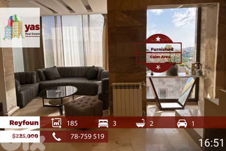 Reyfoun 185m2 | Furnished | Calm Area | Private Street | View | DA