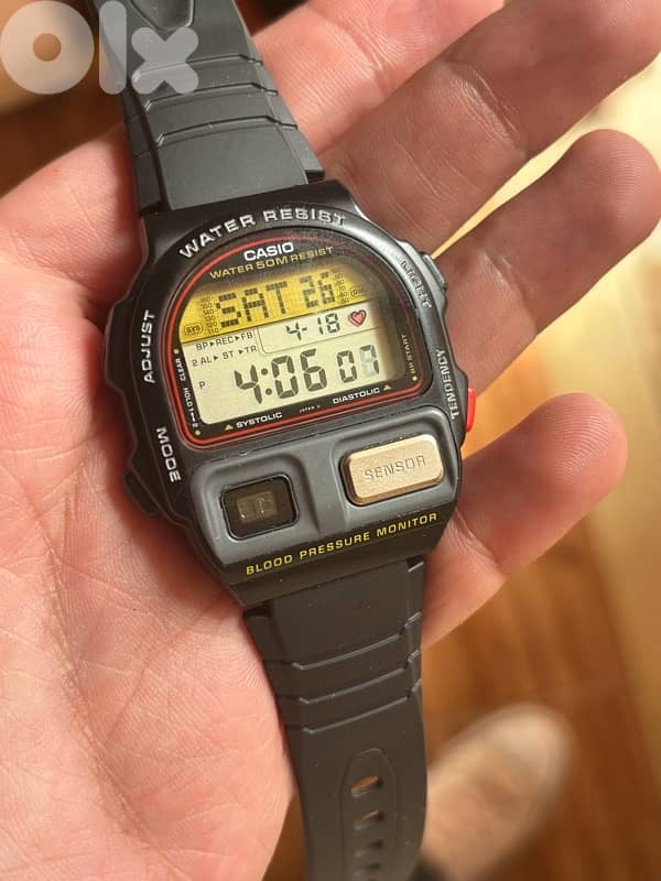 Rare Vintage 1991 Casio BP-100 -Fully Functional Blood Pressure Watch 1