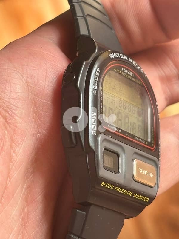 Rare Vintage 1991 Casio BP-100 -Fully Functional Blood Pressure Watch 4